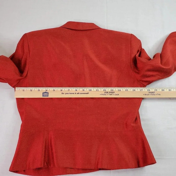 Kasper ASL Skirt Suit Sz 6 Red Blazer Black Knee Length Career Church Boss Lady - Picture 13 of 16